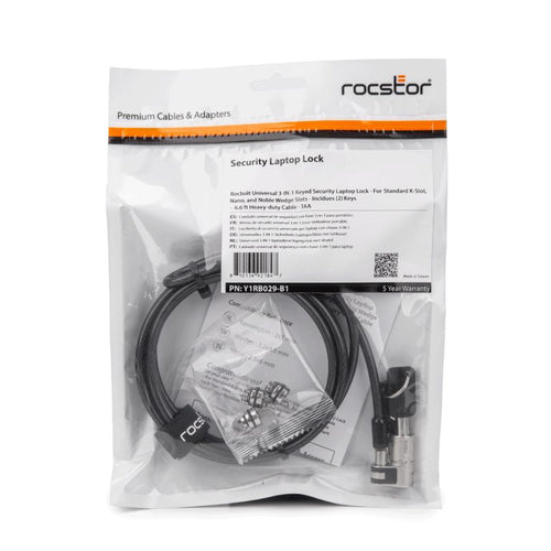 Rocstor Y1RB029-B1 cable lock