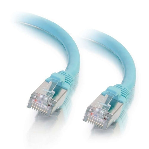 25ft Cat6a Networking Cable S/FTP RJ-45 Aqua Color