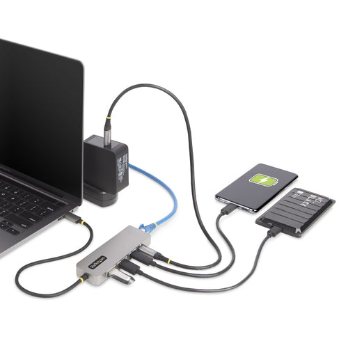 USB-C Hub StarTech 10G2A1C25EPD 10Gbps Data Transfer 2x USB-A 2.5 Gbps Ethernet