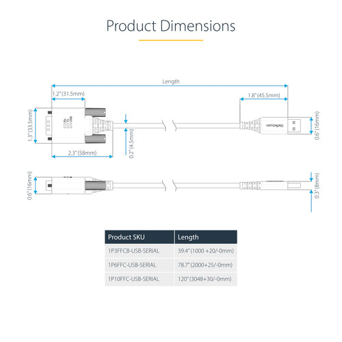 StarTech.com 1P3FFCB-USB-SERIAL serial cable