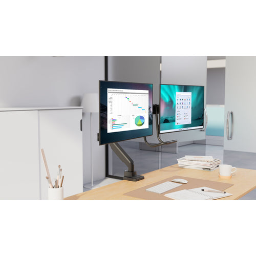 Kensington SmartFit Dual Monitorarm 32 Zoll mit Höhenverstellung - Klemme/Durchführung