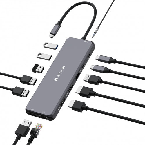 Verbatim CMH-13 USB-C-Hub 10000 Mbit/s HDMI RJ-45 USB 3.2