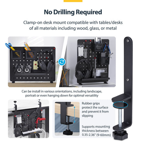 StarTech.com 1612B-DESK-PEGBOARD desk organizer set