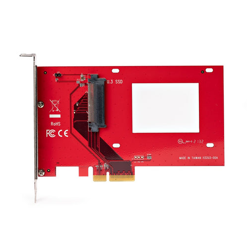StarTech.com PEX4SFF8639U3 U.3 to PCIe Adapter Card - PCIe 4.0 x4 for 2.5" NVMe SSDs