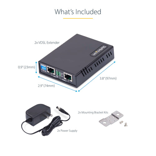 StarTech VDSL2 Ethernet-Extender-Kit – 300 Mbit/s Langstrecken-Netzwerkerweiterung