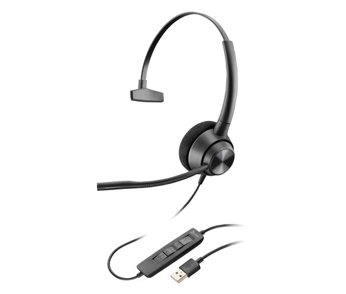 HP Poly EncorePro 310 kabelgebundenes Mono-USB-A-Headset – TAA-konformes Büro-/Callcenter-Zubehör