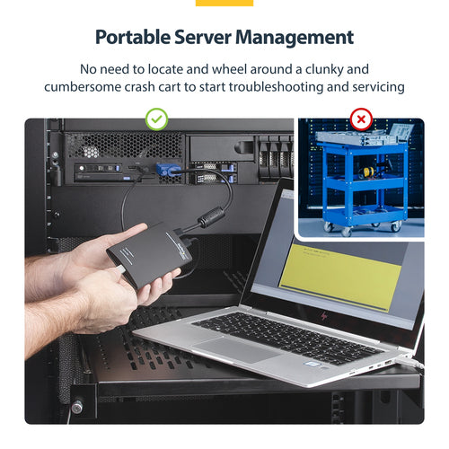 StarTech.com NOTECONS01 KVM Cable Adapter - USB 2.0, VGA, Black