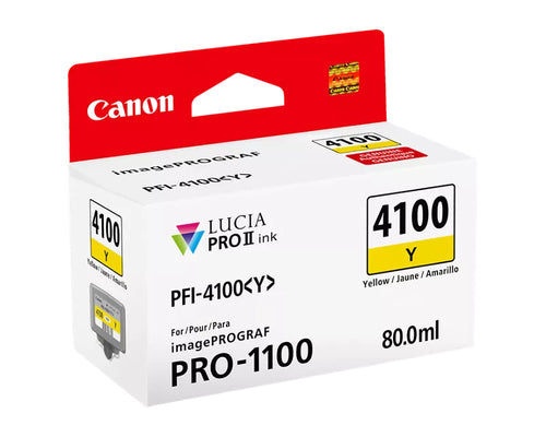 Canon LUCIA PRO II PFI-4100 Gelbe Tintenpatrone 80ml für professionelle Drucker