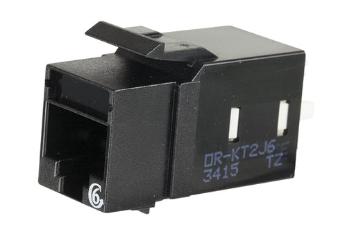 Cat6 Keystone Modul RJ-45 Buchse Flach Schwarz - Legrand