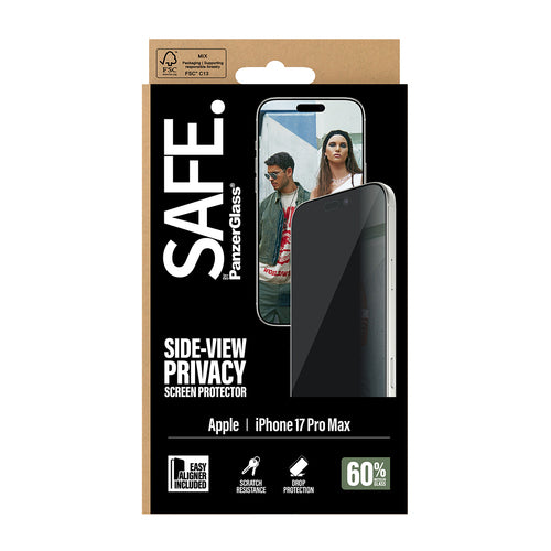 PanzerGlass SAFE. by ® Privacy Screen Protector iPhone 17 Pro Max | Ultra-Wide Fit w. EasyAligner