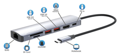 Manhattan 153966 laptop dock/port replicator