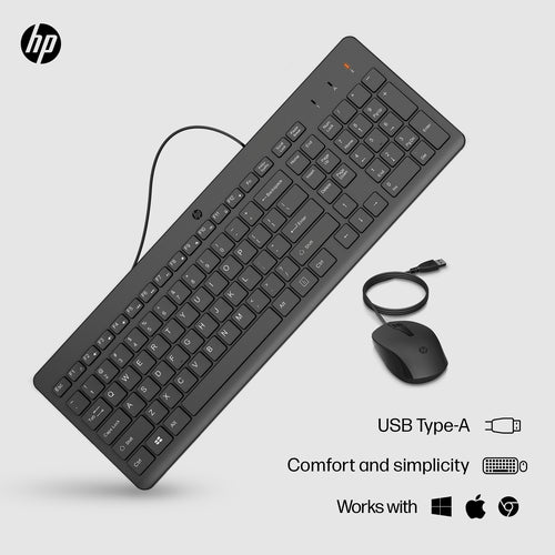 HP 150 Wired Mouse and Combination keyboard
