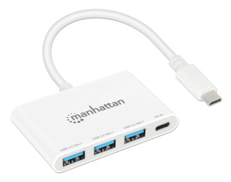 USB-C Hub 4 Ports 100W Power Delivery Manhattan SuperSpeed