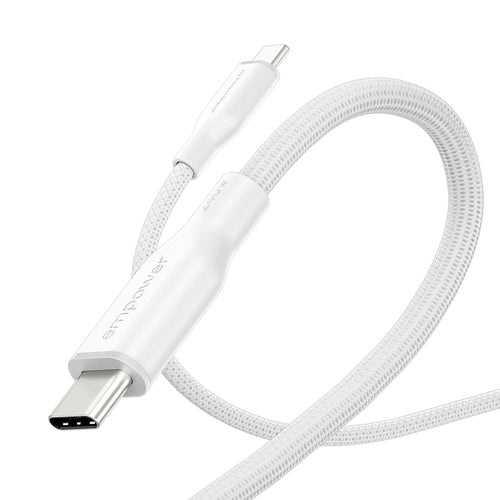 PanzerGlass empower by ® Racing 240W USB-C to USB-C Cable | USB 2.0 | 2M | Silver White USB cable