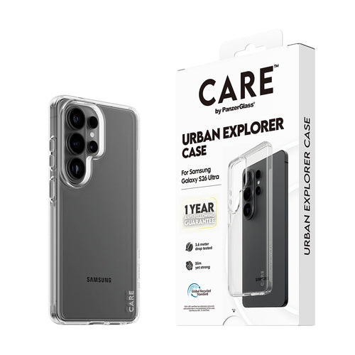 PanzerGlass CARE™ by ® Urban Explorer Case Transparent Samsung Galaxy S26 Ultra mobile phone case