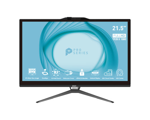 MSI Pro AP222T 21,5" All-in-One PC - Intel i5, 8GB RAM, 512GB SSD, Windows 11 Pro