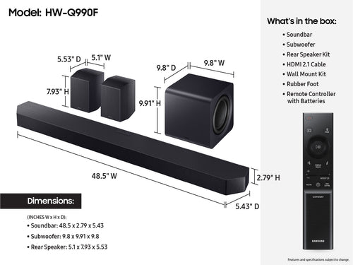 Samsung Q-Serie HW-Q990F/ZA Soundbar-Lautsprecher