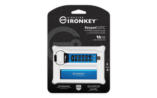 USB-Stick Kingston Technology IronKey 16GB FIPS 140-3 AES-256 USB-C