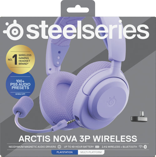 Wireless Gaming Headset Steelseries Arctis Nova 3P 20-22000Hz Lavender