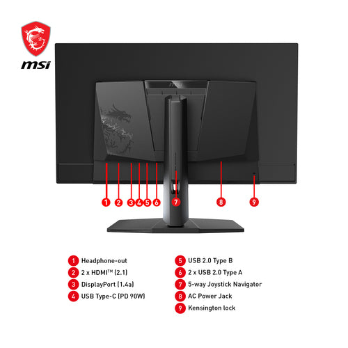 MSI MPG 321URXDE QD-OLED computer monitor