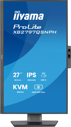iiyama ProLite XB2797QSNPH-B1 27IN IPS LCD 4MS 2560X1440 350CD/M2 HDMI/DP/USB 2 computer monitor