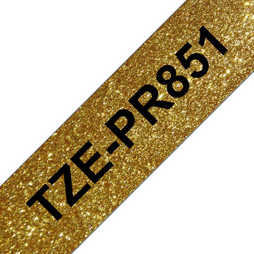 Brother TZE-PR851 Etikettenband Schwarz auf Gold Thermotransfer