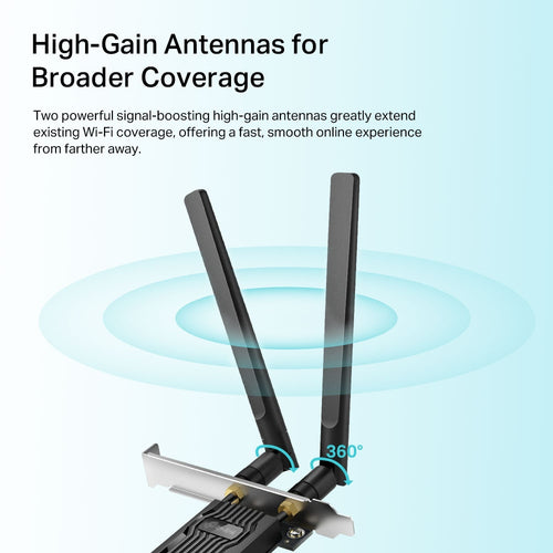 AX1800 Wi-Fi 6 PCIe Adapter with Bluetooth 5.2 - TP-Link Archer TX20E