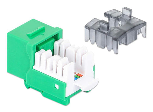 Keystone Module Intellinet 772143 10GBase-T RJ-45 IDC Flat Green