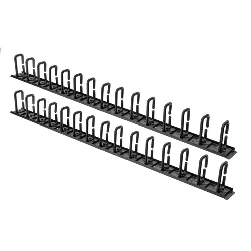 Kabelmanagement-Panel Rocstor Kunststoff Stahl Schwarz 2er-Pack