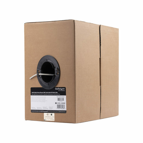 Cat 5e Ethernet-Kabel 305 m massiv Plenum CMP Grau als Großrolle