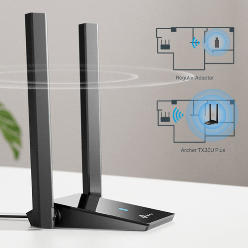 AX1800 Wireless USB Adapter TP-Link Archer TX20U Plus Dual Antennas High Gain 1800 Mbit/s