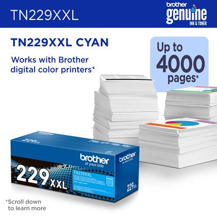 Cyan Tonerkartusche Brother TN-229XXLC 4000 Seiten