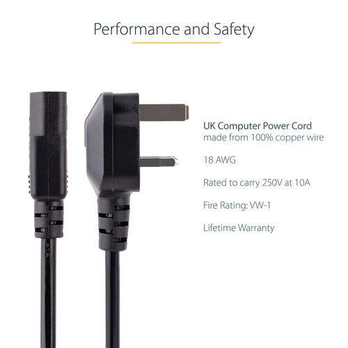 StarTech.com PXT101UK3M power cable