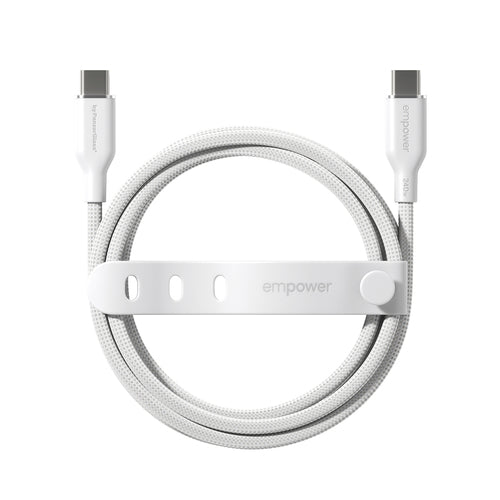 PanzerGlass empower by ® Racing 240W USB-C to USB-C Cable | USB 2.0 | 2M | Silver White USB cable