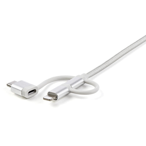 1,8m USB-Mehrfachladekabel USB-A auf Lightning USB-C Micro-USB Geflochtenes Nylonkabel