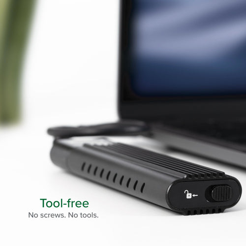 SSD Enclosure Plugable Technologies USBC-NVME 10Gbps Tool-Free PCIe Gen 3/4 USB-C USB-A