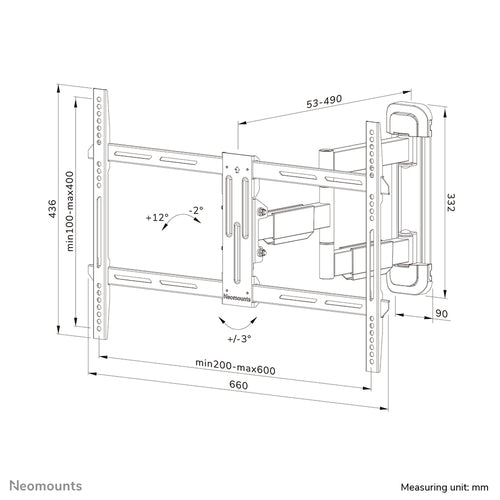 Neomounts WL40-550BL16 TV mount/stand