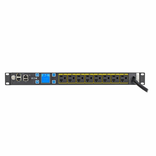Eaton EMIT09-10 1U Metered Power Distribution Unit 8 AC Outlets NEMA 5-20R Black
