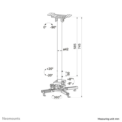 Neomounts CL25-550WH1 project mount