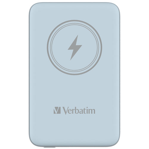 Verbatim Charge 'n' Go Magnetic Wireless Power Bank 10000mAh - Quick Charge 3.0 - Blue