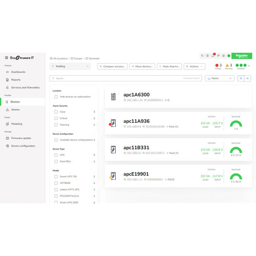 Software License APC Ecostruxure IT Expert 3 Year 500 Node Monitoring