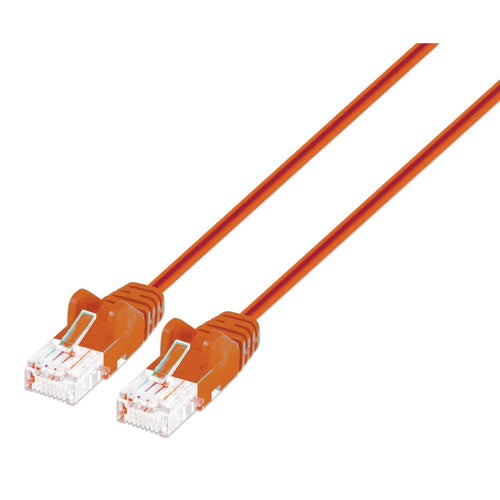 Cat6 Networking Cable 0.3m U/UTP RJ-45 Intellinet Orange Slim