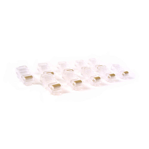 RJ45 Ethernet Connector Plug 100-Pack for Network Connections