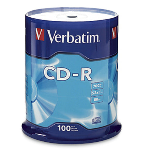 CD-R Verbatim Standard 120mm 700MB 52x Cakebox 100 pcs