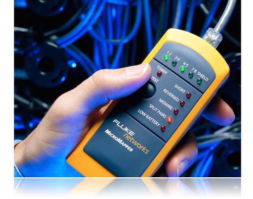 Fluke MT-8200-49A Netzwerkkabeltester Grau Gelb Tragbar 6V