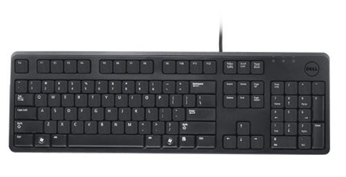 Kabelgebundene USB Full-Size DELL KB212-B QWERTY Tastatur Schwarz