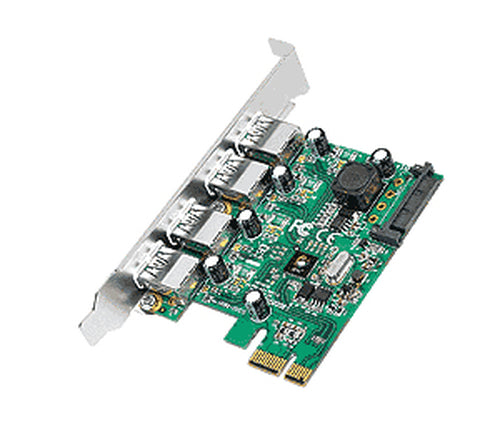 4-Port USB 3.0 PCIe Interface Card Adapter 5 Gbps - Siig
