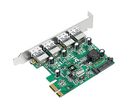 4-Port USB 3.0 PCIe Interface Card Adapter 5 Gbps - Siig