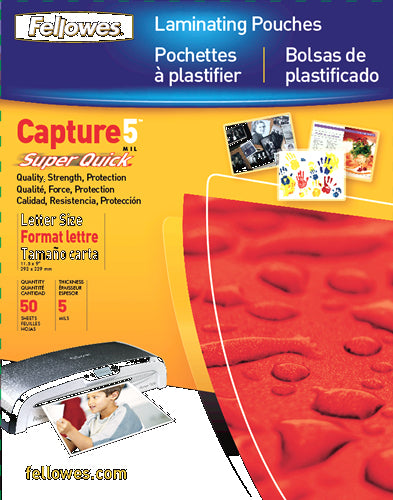 Fellowes Glossy SuperQuick Pouches laminator pouch