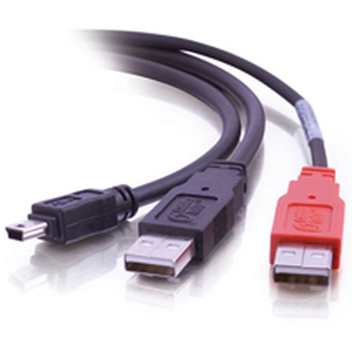 C2G USB 2.0 Mini-B Male to 2 USB A Male Y-Cable 6ft USB cable